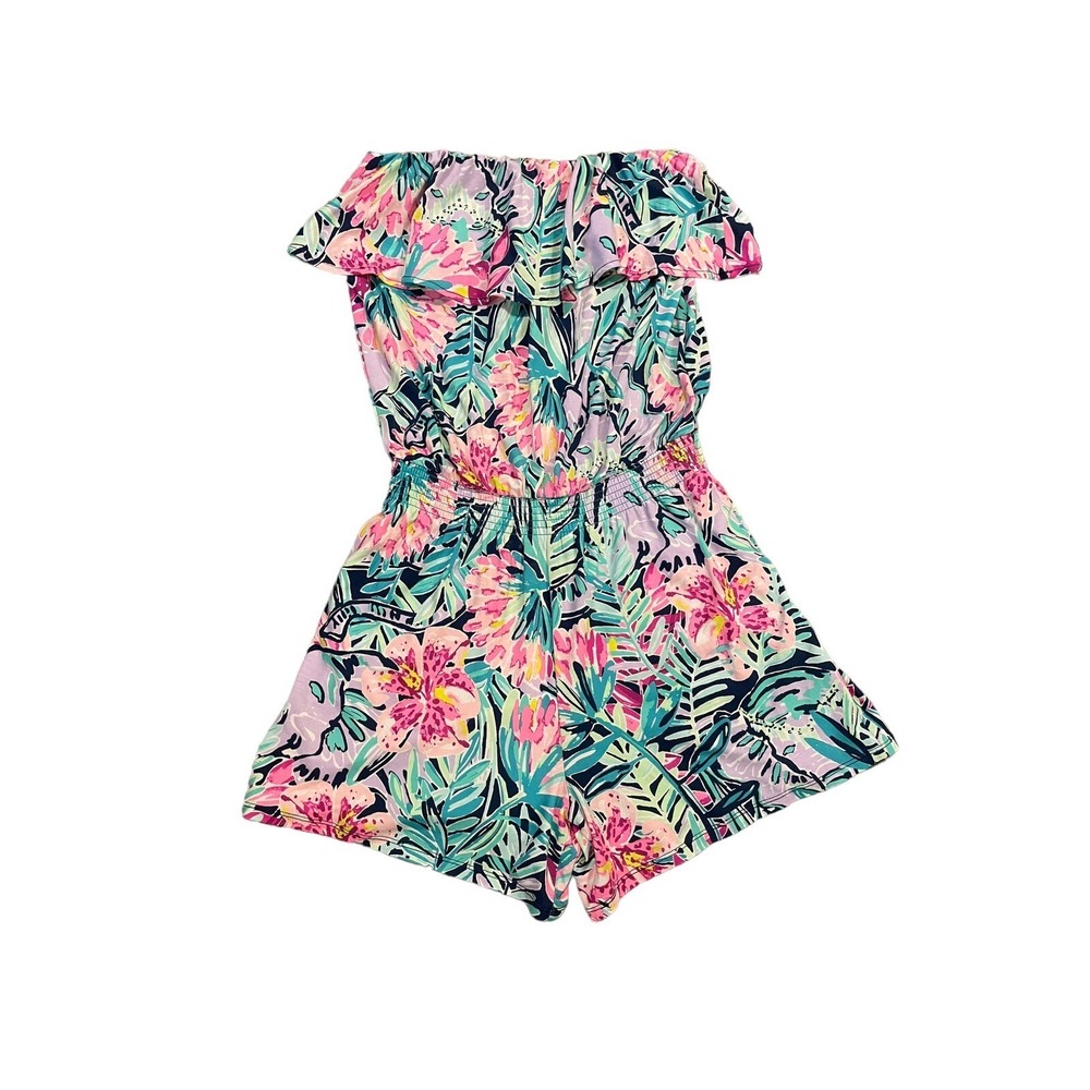 Lilly Pulitzer‎ Anja Strapless Romper Blue Pink Sz XS